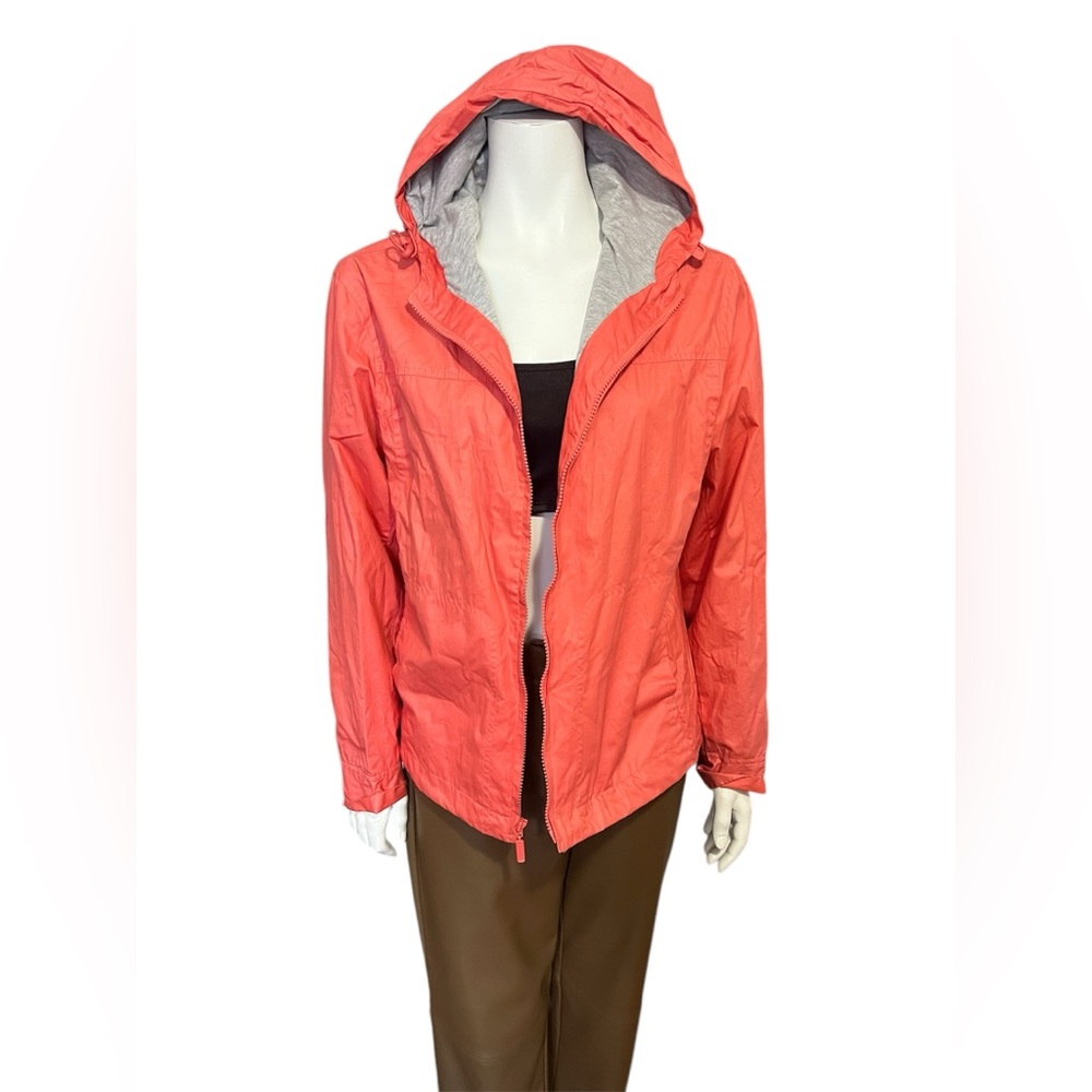 DENVER HAYES Women's Coral Hooded Windbreaker Jacket Size XL